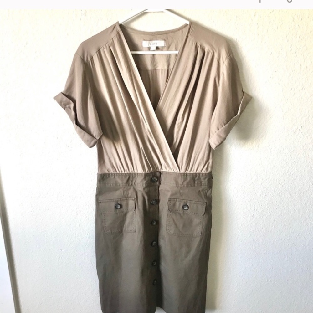 EUC LOFT  twofer dress.